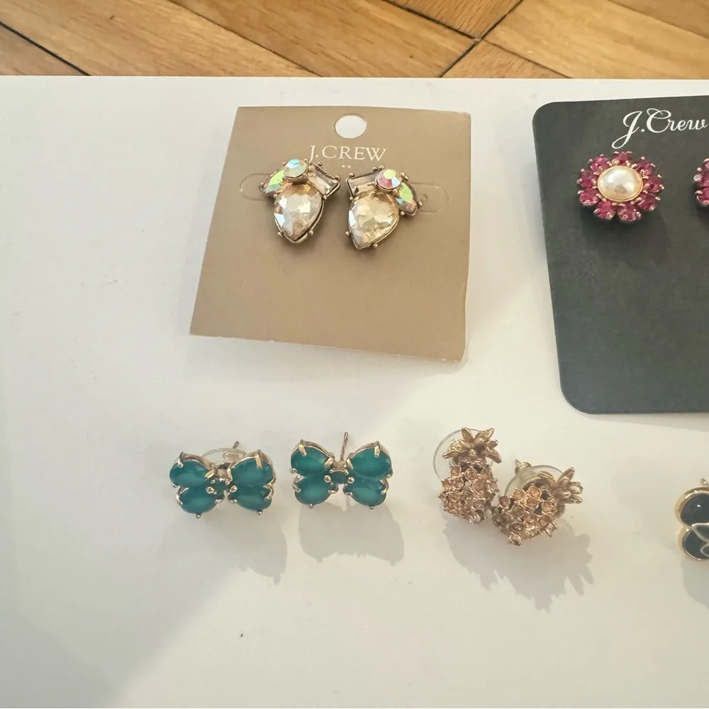 Kate Spade and J. Crew Women's Multi-Color Earring Set- Lot of 11 Pairs